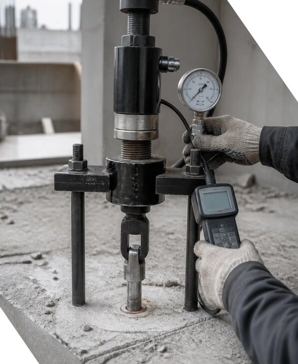 Испытание анкерных болтов на прочность в Электростали строений